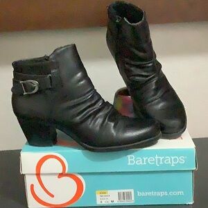 BareTraps Black Ankle Boots with Sturdy Sole